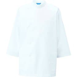 メンズ医務衣 七分袖 S ホワイト 130-70