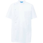 メンズ医務衣 半袖 S ホワイト 132-30