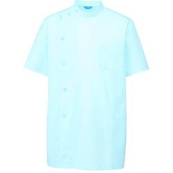 メンズ医務衣 半袖 M サックス 132-31