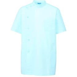 メンズ医務衣 半袖 LL サックス 132-31