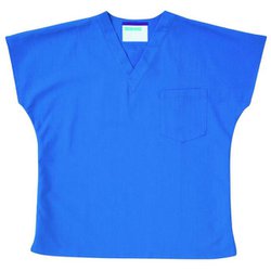 手術上衣 男女兼用 4L ブルー 136-91