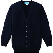 レディスカーディガン丈長 M ネイビー 206-91