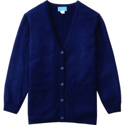 レディスカーディガン丈長 4L ネイビー 220-91