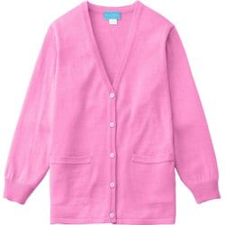 レディスカーディガン丈長 L ピンク 220-93