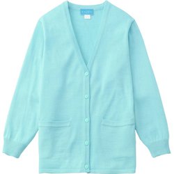 レディスカーディガン丈長 L サックス 220-99