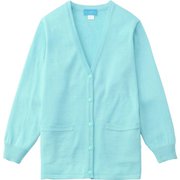 レディスカーディガン丈長 L サックス 220-99