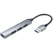 USBハブ USB A(5Gbps)×1/USB A(USB2.0)×3 スリム コンパクト ケーブル一体型 アルミ筐体 USB-5H24GM