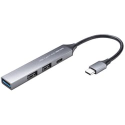 USB-Cハブ USB A（5Gbps）×1/USB-C（USB2.0）×1/USB A（USB2.0）×2 スリム コンパクト ケーブル一体型 USB-5TC27GM