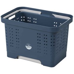 ランドリーバスケット 折りたたみ 脚付バスケット S＆W サンバッサ スタンドバスケット ディープブルー SWSB-MDWH