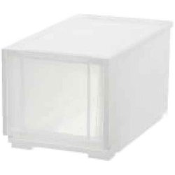 収納ケース コンビネーションケース スリムM 2624 幅26×奥行44.7×高さ24.1cm クリアホワイト CBC-2624CL/WH
