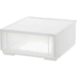 収納ケース コンビネーションケース ミドルS 3918 幅39×奥行44.7×高さ18.3cm クリアホワイト CBC-3918CL/WH