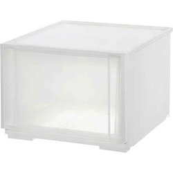 収納ケース コンビネーションケース ミドルL 3930 幅39×奥行44.7×高さ29.9cm クリアホワイト CBC-3930CL/WH