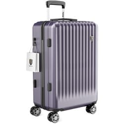 スーツケース ストッパー付き Lサイズ 旅行日数目安：1週間以上 95L 大型 キャスタロック 軽量 物掛けフック 耐衝撃 キャリーバッグ 静音 TSAローク搭載 ファスナータイプ NT-GB0701 Plus ディープパープル