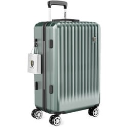 スーツケース ストッパー付き Lサイズ 旅行日数目安：1週間以上 95L 大型 キャスタロック 軽量 物掛けフック 耐衝撃 キャリーバッグ 静音 TSAローク搭載 ファスナータイプ NT-GB0701 Plus ミッドナイトグリーン