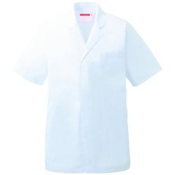 男子衿付調理衣 半袖 3L ホワイト 312-30
