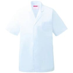 男子衿付調理衣 半袖 5L ホワイト 312-30