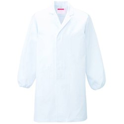 男子衿付調理衣 長袖 L ホワイト 315-60