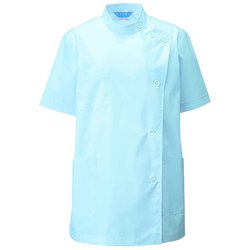 レディス医務衣 半袖 3L サックス 360-31