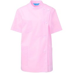 レディス医務衣 半袖 M ピンク 360-33