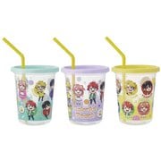 タンブラー 320ml ストロー付タンブラー カラフルピーチ25 3個入 SIH3ST