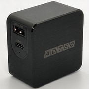 USB急速充電器 USB PD(パワーデリバリー)対応 65W USB-C×1/USB-A×1 GaN採用 ブラック APD-A065AC-BK