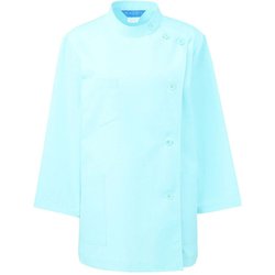 レディス医務衣七分袖 L サックス 361-71