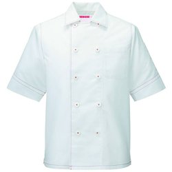 コックシャツ L レッド 401-47