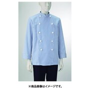 男子コックコート長袖 S ストライプ 410-99