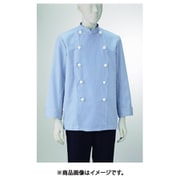 男子コックコート長袖 L ストライプ 410-99