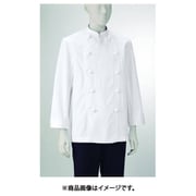 男子コックコート長袖 M ホワイト 411-50