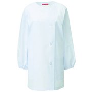 女子調理衣 長袖 4L ホワイト 750-30