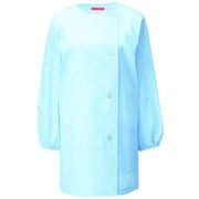 女子調理衣 長袖 M サックス 750-31