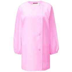 女子調理衣 長袖 S ピンク 750-33