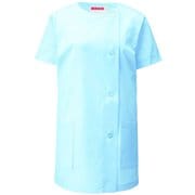 女子調理衣 半袖 M サックス 751-31