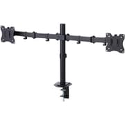 モニターアーム デュアル 17~32インチ 耐荷重9kg VESA規格75×75/100×100 クランプ&グロメット式 ケーブル収納 ブラック DPA-DN01BK