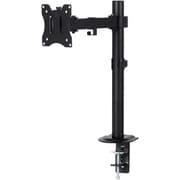 モニターアーム シングル ショート 17~32インチ 耐荷重9kg VESA規格75×75/100×100 クランプ&グロメット式 ケーブル収納 ブラック DPA-SNS01BK