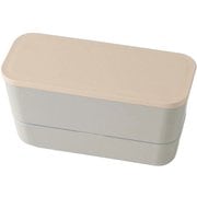 弁当箱 2段 600ml スキット 2段ランチ グレー T-36398