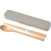 コンビセット mayu 木製 箸 スプーンセット グレー T-36412