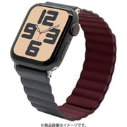 Apple Watch 38/40/41/Series10 42mm用 マグネットシリコンバンド グレー ワインレッド RBLAWM4007GRYRD