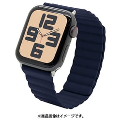 Apple Watch 38/40/41/Series10 42mm用 マグネットシリコンバンド ブルー RBLAWM4007BL