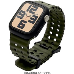Apple Watch 38/40/41/Series10 42mm用 シリコンバンド カーキ RBLAW4007KH