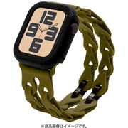 Apple Watch 38/40/41/Series10 42mm用 シリコンバンド チェーン式 オリーブグリーン RBLAWC4007OGR