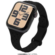 Apple Watch 38/40/41/Series10 42mm用 シリコンバンド 編み込み ブラック RBLAWA4007BK