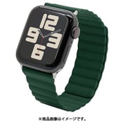 Apple Watch 44/45/46/49mm用 マグネットシリコンバンド グリーン RBLAWM4407GR