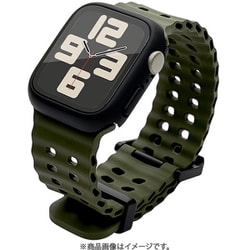Apple Watch 44/45/46/49mm用 シリコンバンド カーキ RBLAW4407KH