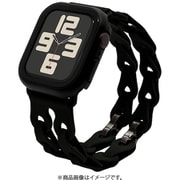 Apple Watch 44/45/46/49mm用 シリコンバンド チェーン式 ブラック RBLAWC4407BK