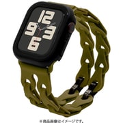 Apple Watch 44/45/46/49mm用 シリコンバンド チェーン式 オリーブグリーン RBLAWC4407OGR