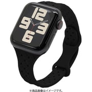 Apple Watch 44/45/46/49mm用 シリコンバンド 編み込み ブラック RBLAWA4407BK