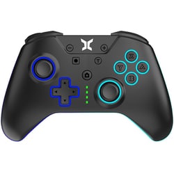 hel-107-black [HELEC PAD SHAULA FOR SWITCH Switch用 ワイヤレスコントローラー シャウラ マクロ 背面ボタン LED 自動連射 ターボ ジャイロ 軽量 無線/有線]