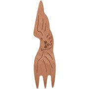 フォーク 11cm 絶滅危惧種の動物フォーク 木製 シマフクロウ MESBBF27BE-BB